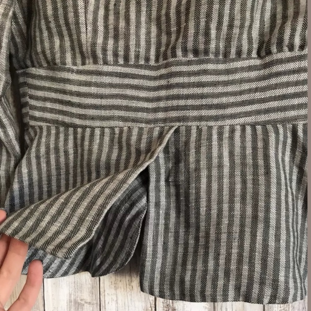 Anthropologie KRISTINIT Blazer SZ XS Striped Bow - Picture 5 of 6